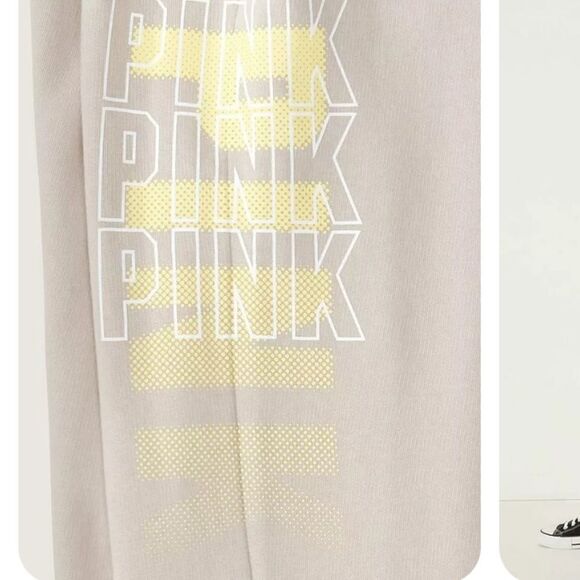 Victoria’s Secret Pink Logo Everyday Lounge Skinny Jogger Pants Platinum - Picture 6 of 10